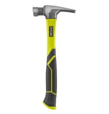 Молоток Ryobi RH16FSS, 450г, рукоятка зі скловолокна, цвяходер, магнітний тримач (5132005333)