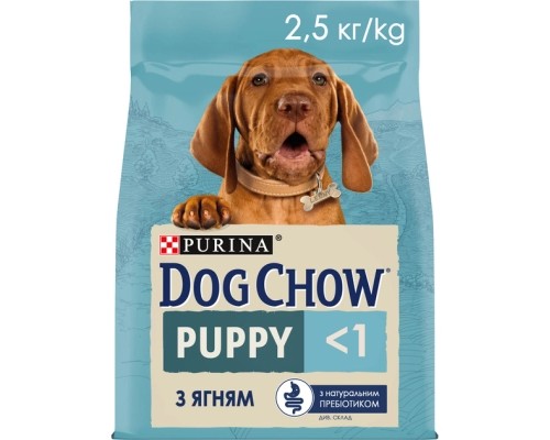 Сухий корм для собак Purina Dog Chow Puppy Lamb зі смаком ягняти 2.5 кг (7613034488657)