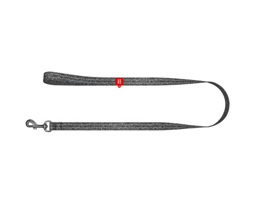 Повідок для собак WAUDOG Re-cotton світловідбивний L-XXL Ш 25 мм Д 150 см сірий (401611)