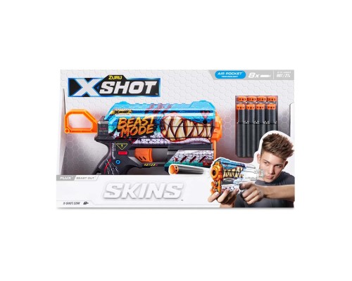Іграшкова зброя Zuru X-Shot Швидкострільний бластер Skins Flux Beast Out (8 патронів) (36516L)