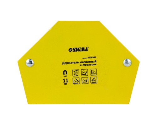 Магніт для зварювання Sigma трапеція 11кг 78x32x47x28.5мм (30,45,60,90,75,135 °) (4270341)