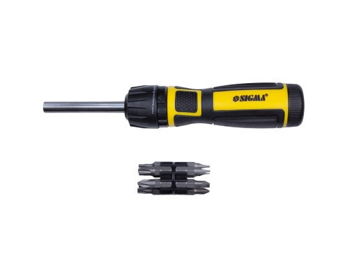 Викрутка Sigma з реверсом високошвидкісна з бітами 12шт CrV Mega (4009821)