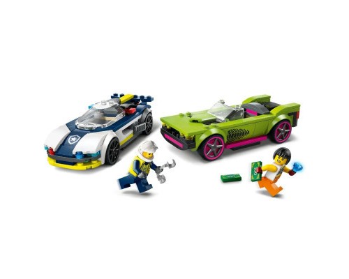 Конструктор LEGO City Переслідування маслкара на поліцейському автомобілі 213 деталей (60415)