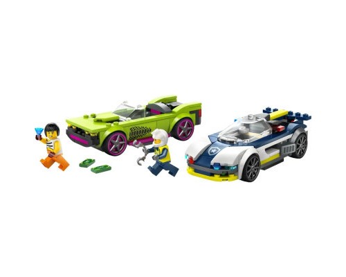 Конструктор LEGO City Переслідування маслкара на поліцейському автомобілі 213 деталей (60415)