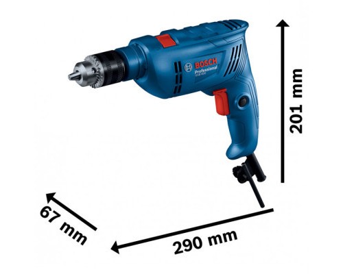 Дриль Bosch GSB 600, 600Вт, 1-10 мм, 3000 об/хв, 48000 уд/хв (0.601.1A0.320)