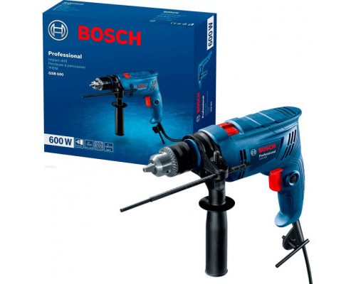 Дриль Bosch GSB 600, 600Вт, 1-10 мм, 3000 об/хв, 48000 уд/хв (0.601.1A0.320)