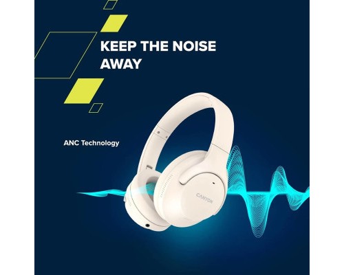 Навушники Canyon OnRiff 10 ANC Bluetooth Beige (CNS-CBTHS10BG)