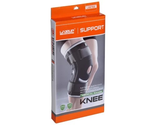Фіксатор коліна LiveUp Knee Support LS5762-L чорний Уні L (6951376182408)