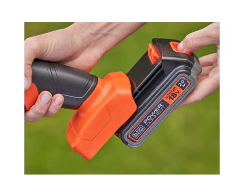 Кущоріз Black&Decker 18 В, 2Ah, насадки- 20 см/8 мм, 10 см/18 мм, (BCSS18D1) Кущоріз Black&Decker 18 В, 2Ah, насадки- 20 см/8 мм, 10 см/18 мм, (BCSS18D1)