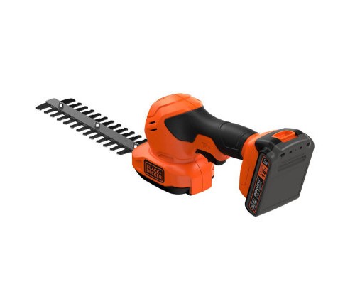 Кущоріз Black&Decker 18 В, 2Ah, насадки- 20 см/8 мм, 10 см/18 мм, (BCSS18D1) Кущоріз Black&Decker 18 В, 2Ah, насадки- 20 см/8 мм, 10 см/18 мм, (BCSS18D1)
