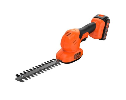 Кущоріз Black&Decker 18 В, 2Ah, насадки- 20 см/8 мм, 10 см/18 мм, (BCSS18D1) Кущоріз Black&Decker 18 В, 2Ah, насадки- 20 см/8 мм, 10 см/18 мм, (BCSS18D1)