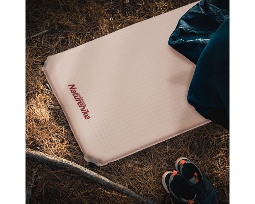 Туристичний килимок Naturehike Самонадувний одномісний NH20DZ002 60 мм бежевий (6927595795248)