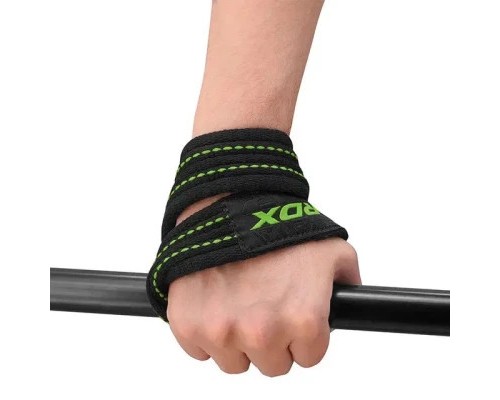 Кистьові лямки RDX Gym Lifting 8 Figure Straps Army Green L (WAC-W8AGN-L)