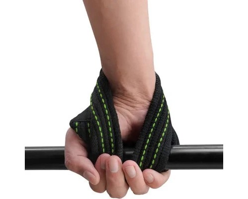 Кистьові лямки RDX Gym Lifting 8 Figure Straps Army Green L (WAC-W8AGN-L)