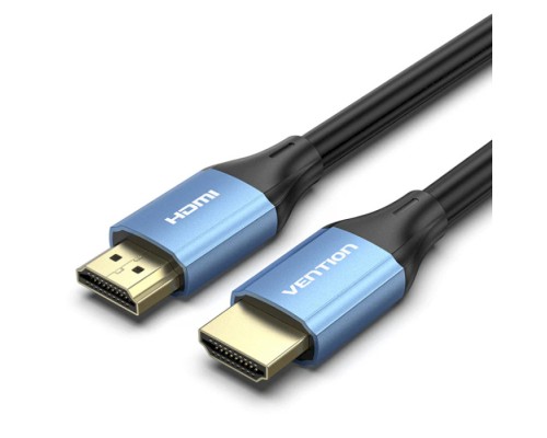 Кабель мультимедійний HDMI to HDMI 5.0m V2.0 4K 60Hz Aluminum Alloy Blue Vention (ALHSJ)