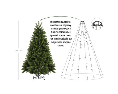 Гірлянда ColorWay Каскад LED 126 9 x 1.5 м 8 функцій різнокольорова USB (CW-G-126L91CUMC)