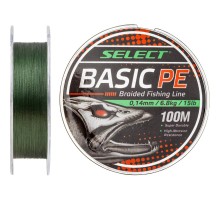 Шнур Select Basic PE 100m Dark Green 0.24mm 40lb/18.2kg (1870.27.67)