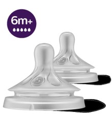 Соска Philips AVENT Natural швидкий потік 6+ міс 2 шт (SCY965/02)
