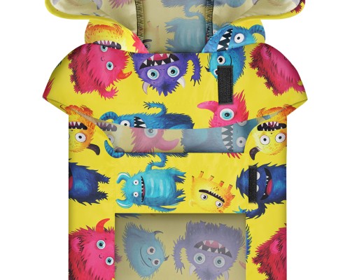 Дощовик для тварин WAUDOG Clothes Накидка з капюшоном Мохнаті монстри XL (359-4050)