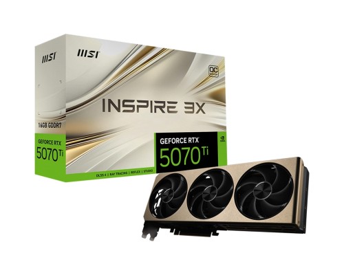Відеокарта MSI GeForce RTX5070 Ti 16GB INSPIRE 3X OC PLUS (RTX 5070 Ti 16G INSPIRE 3X OC PLUS)