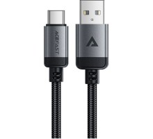Дата кабель USB 2.0 AM to Type-C 1.2m 3.0A (18W) C20-04 aluminum alloy Black Acefast (6974316283782)