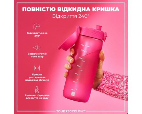 Пляшка для води ION8 OneTouch 750 мл BPA Free, Pink (I8RF750PIN)