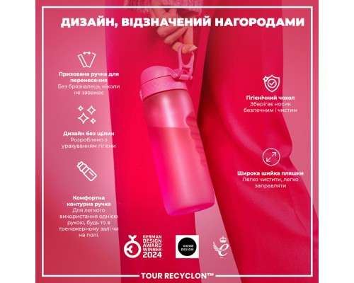 Пляшка для води ION8 OneTouch 750 мл BPA Free, Pink (I8RF750PIN)