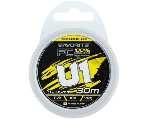 Флюорокарбон Favorite U1 FC 30m 3.0/0.285mm 13.2lb/5.97kg (1693.12.14)