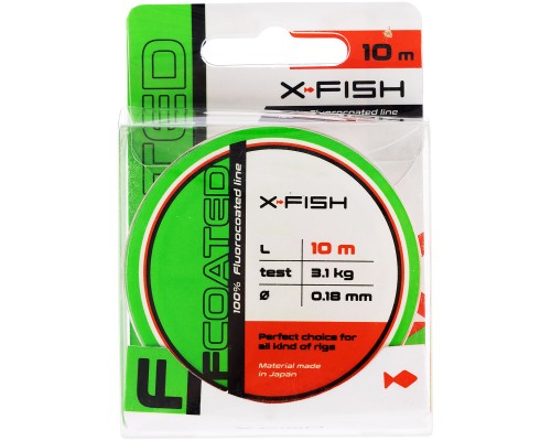 Флюорокарбон X-Fish FCoated 10m 0.18mm 3.1kg (1917.01.23)