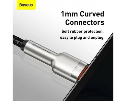 Дата кабель USB 2.0 AM to USB-C 1.0m Cafule Metal 66W black Baseus (CAKF000101)