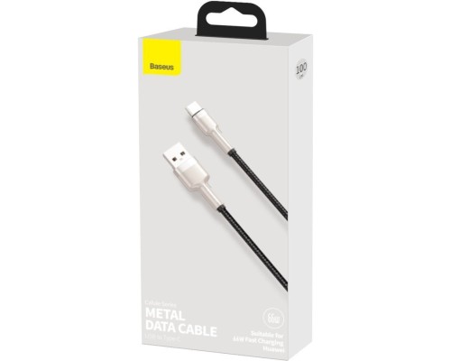 Дата кабель USB 2.0 AM to USB-C 1.0m Cafule Metal 66W black Baseus (CAKF000101)