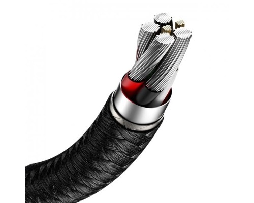 Дата кабель USB 2.0 AM to USB-C 1.0m Cafule Metal 66W black Baseus (CAKF000101)