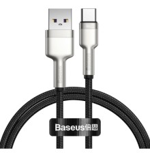 Дата кабель USB 2.0 AM to USB-C 1.0m Cafule Metal 66W black Baseus (CAKF000101)