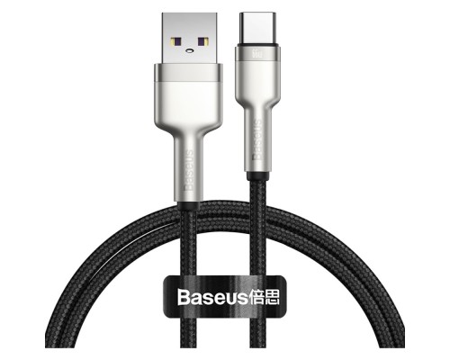 Дата кабель USB 2.0 AM to USB-C 1.0m Cafule Metal 66W black Baseus (CAKF000101)