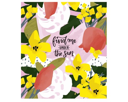 Зошит Школярик Find me under the sun 80 аркушів клітинка (080-3129K)