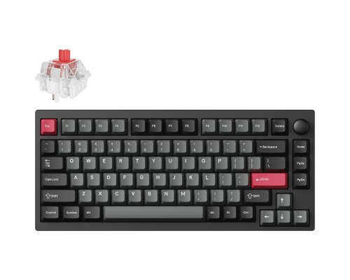 Клавіатура Lemokey P1 Pro Super Red RGB Wireless/Bluetooth/USB Carbon Black (P1P-M1-UA)