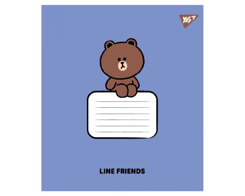 Зошит Yes Line Friends Stylish А5 18 аркушів клітинка (767648)
