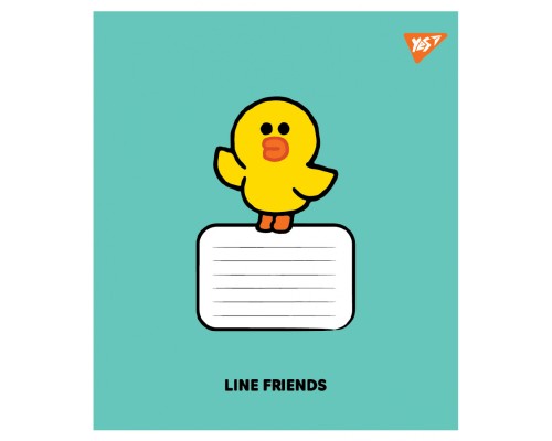 Зошит Yes Line Friends Stylish А5 18 аркушів клітинка (767648)