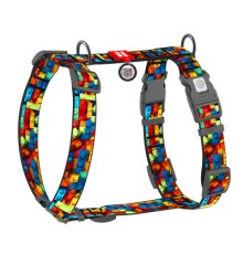 Шлея для собак WAUDOG Nylon анатомічна H-подібна з QR-паспортом 