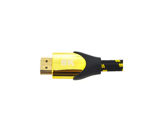 Кабель мультимедійний HDMI M to HDMI M 1.5m V2.1 8K60Hz 4K120Hz black/gold Ritar (YT-HDMI(M)/(M)V2.1-1.5m/19948)