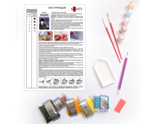 Картина по номерам Santi Wednesday Gothic duo 40х50 см, алмазна мозаїка (954993)