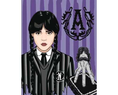 Картина по номерам Santi Wednesday Gothic duo 40х50 см, алмазна мозаїка (954993)