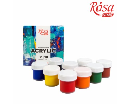 Акрилові фарби Rosa START COLOR 9 x10мл (4823098530992)