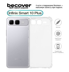 Чохол до мобільного телефона BeCover Anti-Shock Infinix Smart 10 Plus (X6725B) Clear (713801)