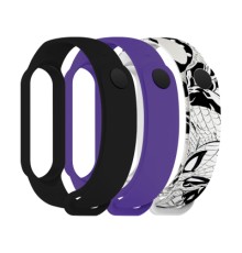 Ремінець до фітнес браслета Armorstandart комплект 3шт Xiaomi Mi Band 7/6/5 Symbiosis comix (ARM77055)