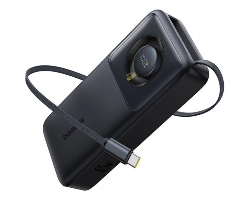 Батарея універсальна Baseus 20000mAh Free2Pull 65W PD, built-in USB-C cable, Black (P10073700123-00)