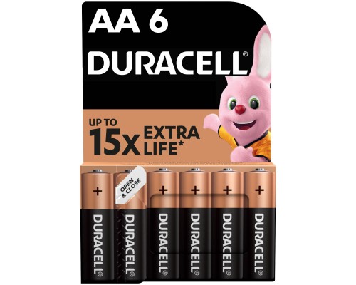 Батарейка Duracell AA лужні 6 шт. в упаковці (5007757) 