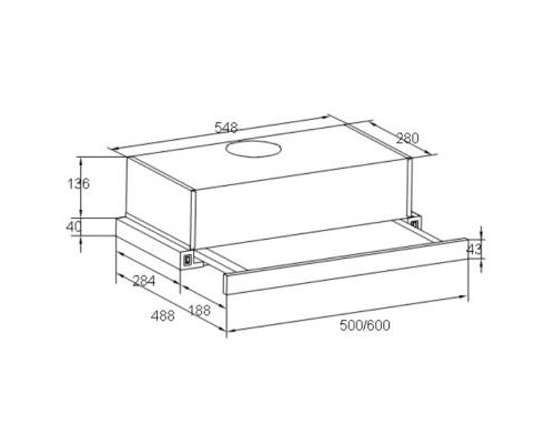 Витяжка кухонна Liberty Slide 265 WTL