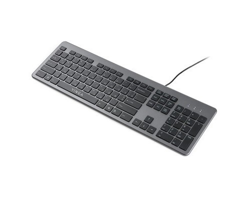 Клавіатура Vinga KB735 black-grey