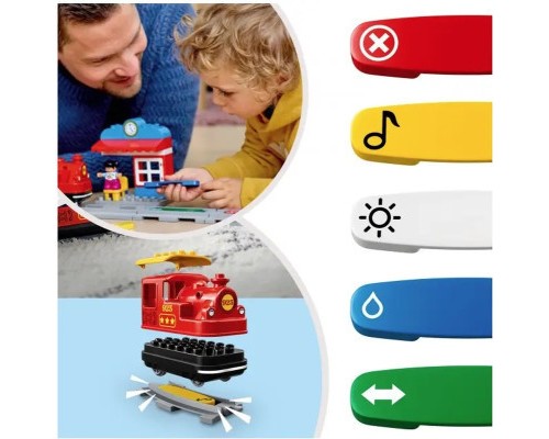Конструктор LEGO DUPLO Потяг на паровій тязі 59 деталей (10874)
